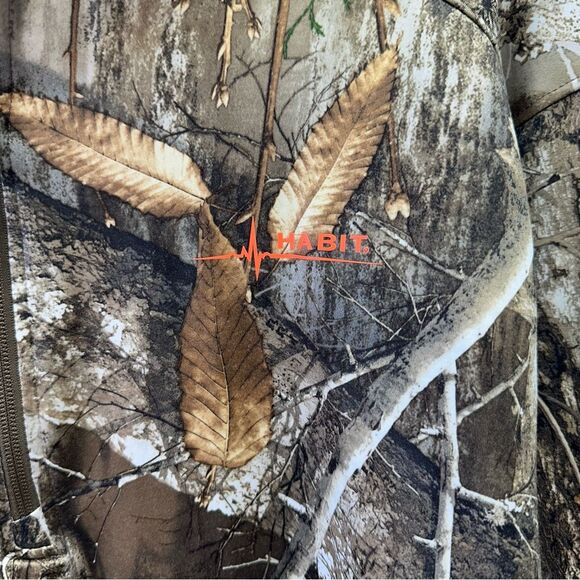Habit scent factor realtree camo camouflage 1/4 zip pullover jacket men's large - Picture 2 of 5